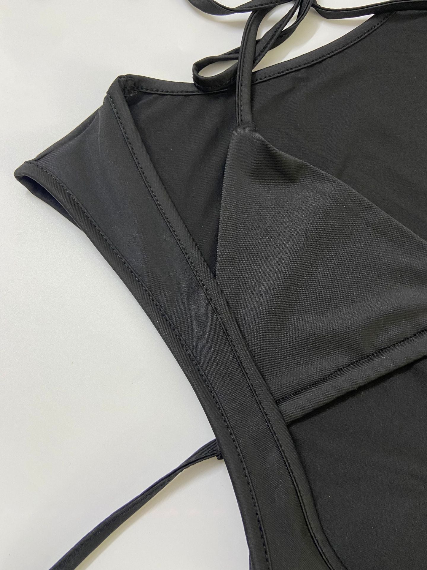 New sexy and sexy solid color sleeveless bodycon slit two-piece dress