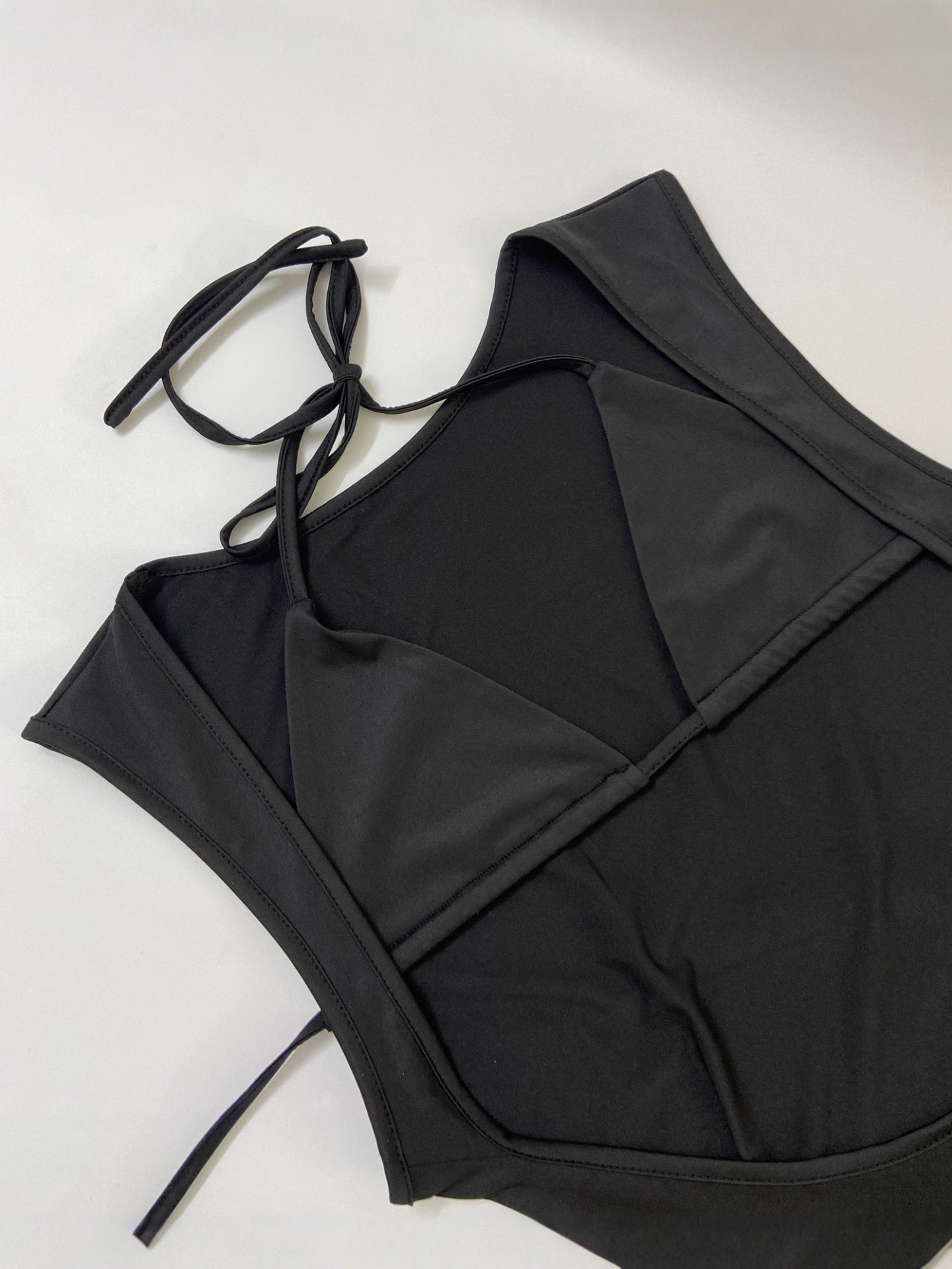 New sexy and sexy solid color sleeveless bodycon slit two-piece dress